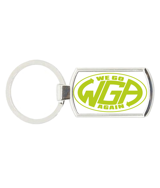 We Go Again Logo Keyring